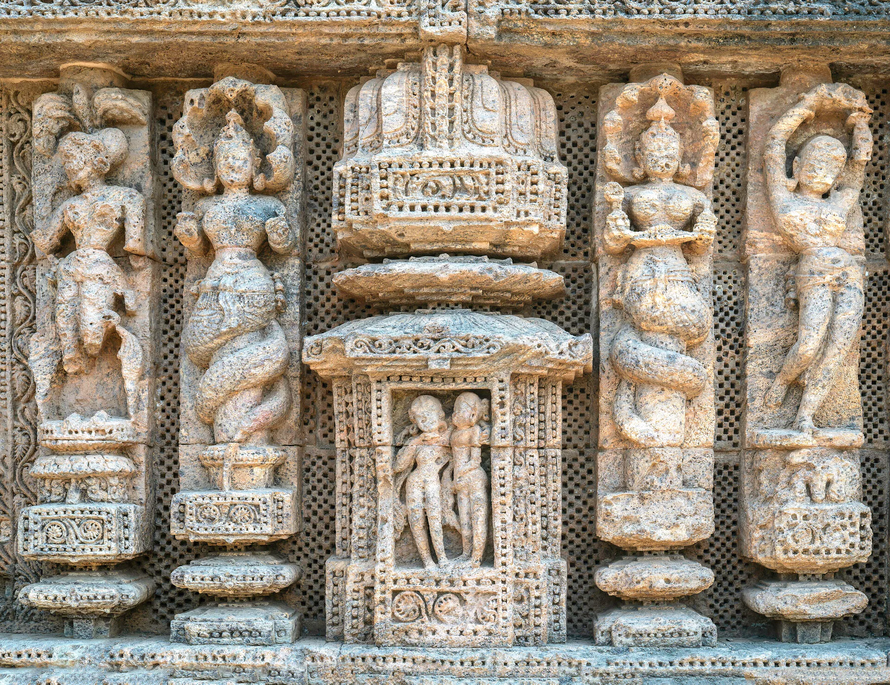13th Century stone curvings at Konark Sun Temple Puri district, Odisha, India 5