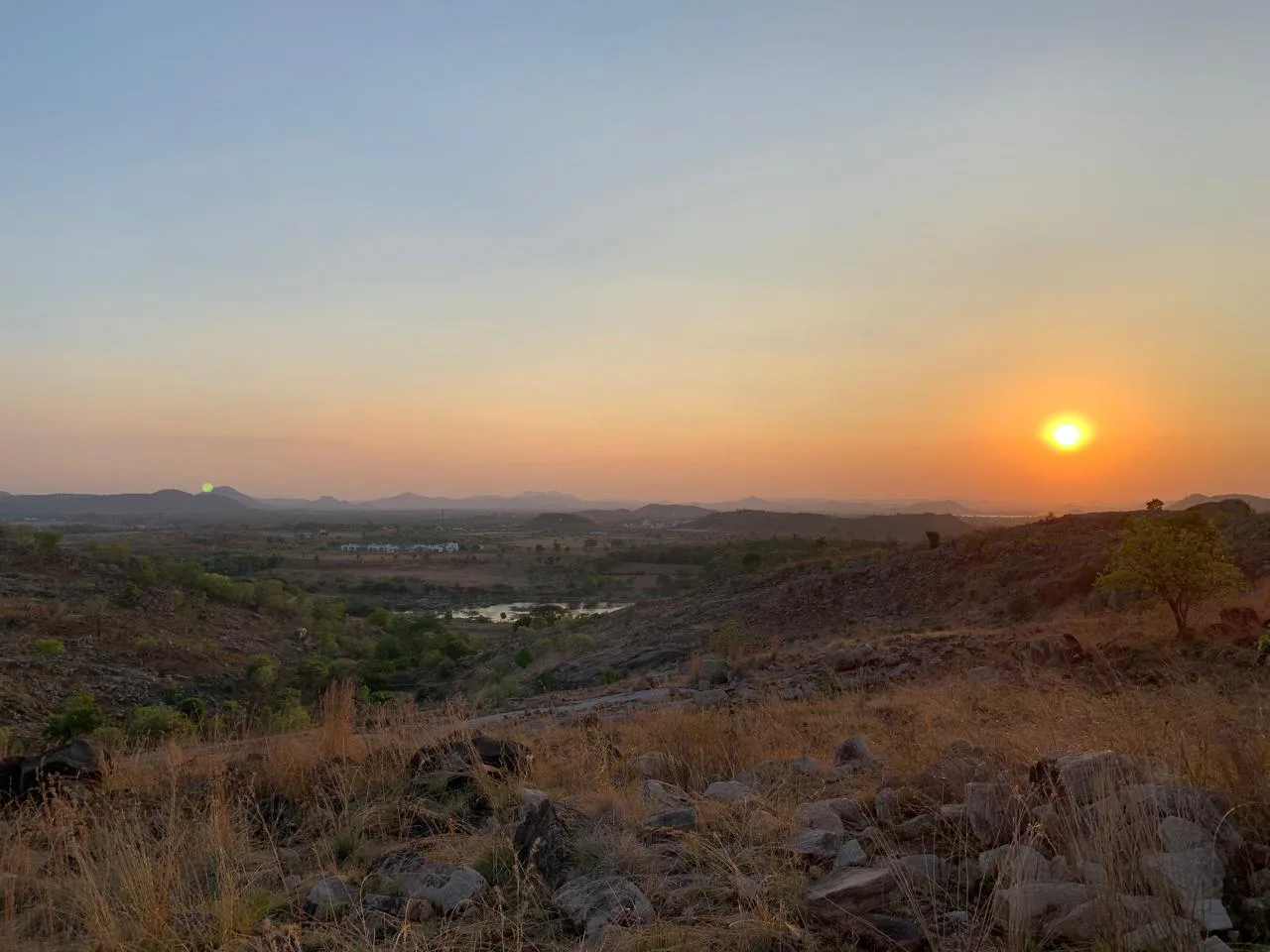 Sunset over Puttaparthi AP