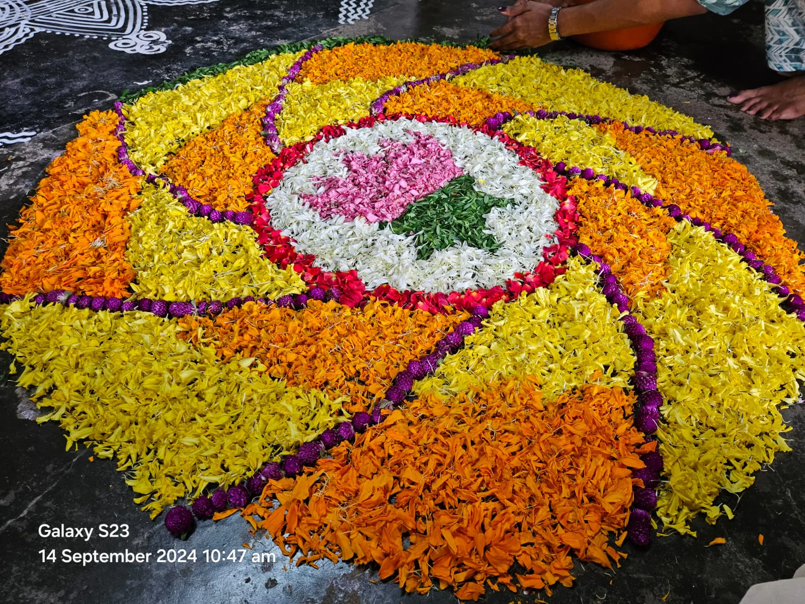 Pookalam for Onam at Kerala 02