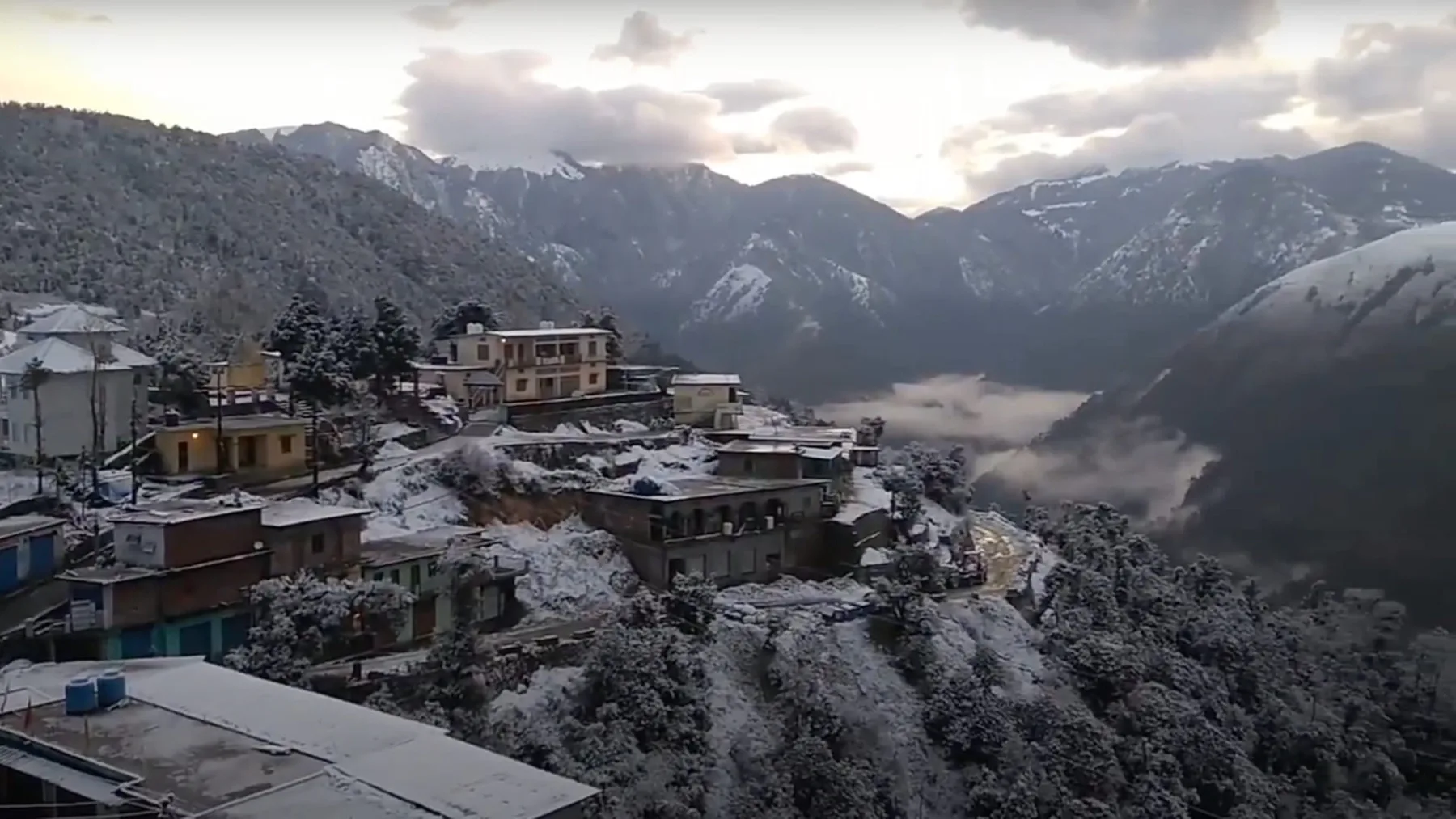 Lohajung Village with snow in January