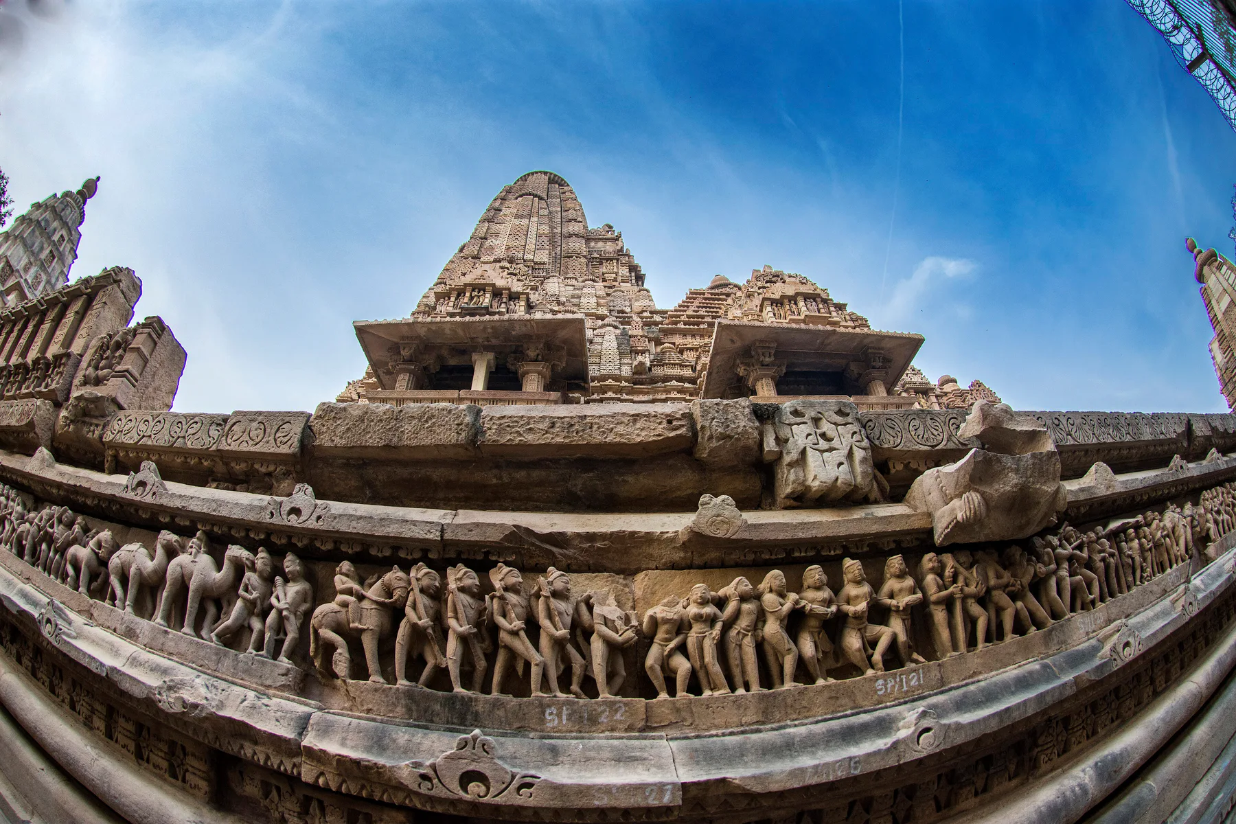 The Khajuraho Group of Monuments are a group of Hindu and Jain temples